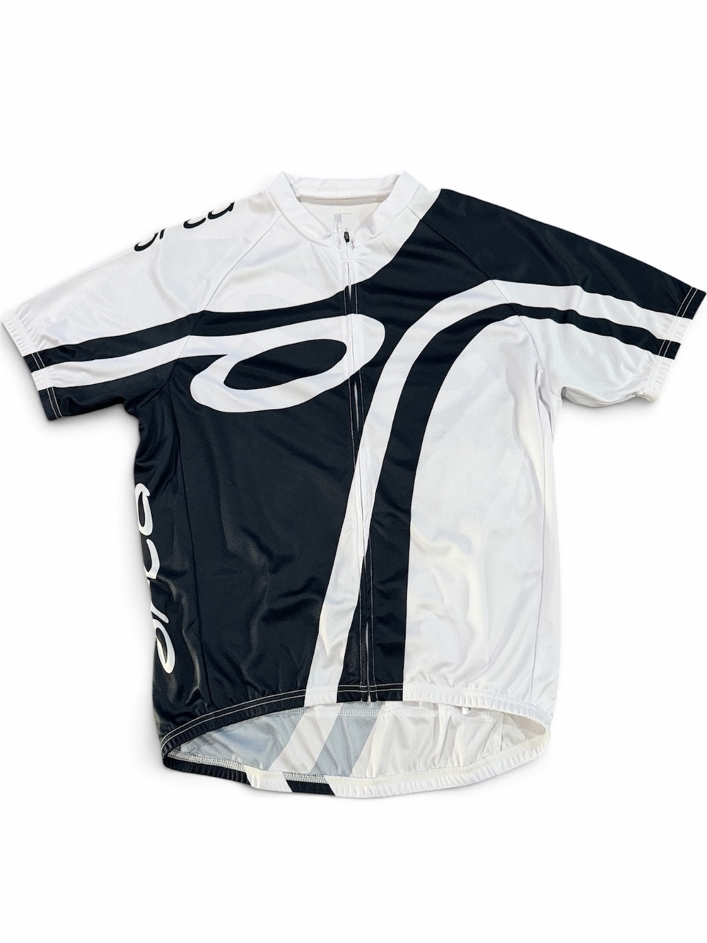 Men’s Black & White Short-Sleeve Cycling Jersey